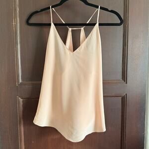 RORY BECA | Light PInk Silk Georgette Origami Back Camisole | Small